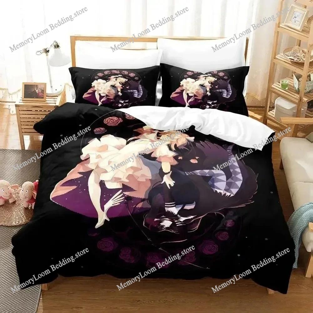 Puella Magi Madoka Magica Cute Bedding Set Cartoon Anime Adult Kid Bedroom Soft Duvet Cover 3D Print Vibrant Kawaii Anime Set