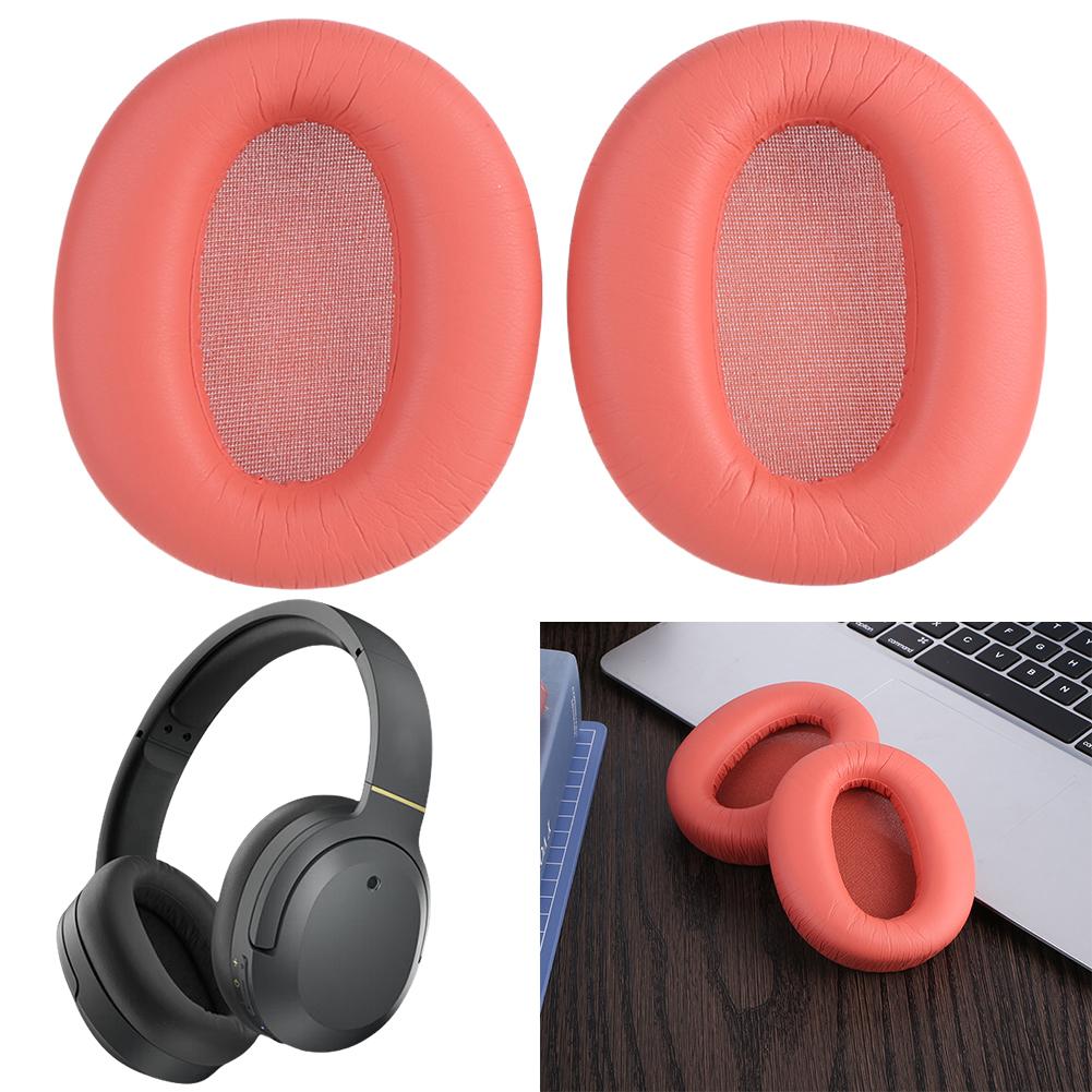 1 Pair Replacement Earmuffs Memory Foam Headset Ear Cushions Protein Leather Ear Cups Cover for Edifier W820NB Headphones