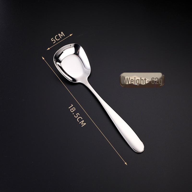 

Детская ложка из нержавеющей стали 304 с квадратной головкой и плоским дном, маленькая ложка для мороженого.