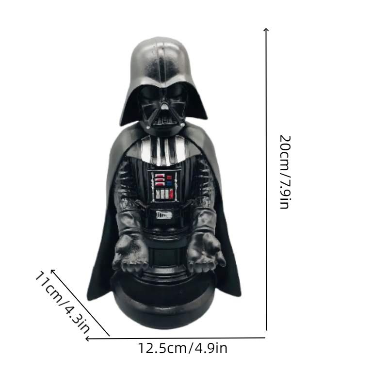 Držák na telefon Bílý rytíř v kresleném stylu pro líné hráče, pryskyřičný materiál, velikost 6,5 cm / 2,5 palce