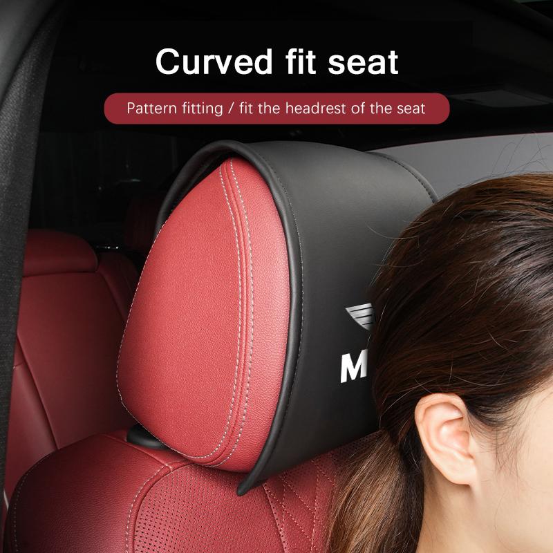 WTE4 Car Seat Pillow Cover Auto Headrest Protective Shell For MINI Cooper R56 F56 R50 JCW Cabrio Aceman Countryman Clubman Roadster