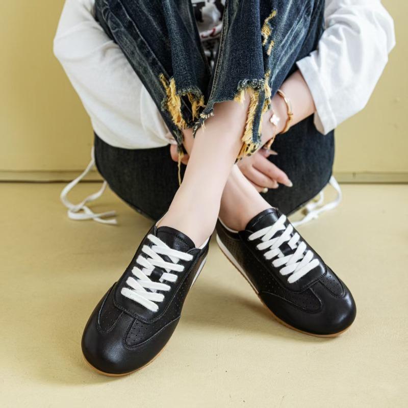 Atmungsaktive Schuhe, Damen vielseitige Schuhe mit weicher Sohle, Perforierte Schuhe, Flache Sport- und Freizeitschuhe