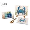 Nautical Beach Theme Craft DIY Sea Glass Art Mosaic Kit, Ocean Animal Themed Set for Adults Environmental Friendly Materials Beginner, Handmade