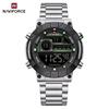 NAVIFORCE NF9241S 9241 Fashion Electronic Digital Men Watches Stainless Steel Clock Waterproof LED Wristwatch for Montre Relojes