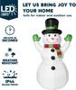 JOYFY Decoración Inflable de Muñeco de Nieve Navideño de 1.8 m de Altura con LEDs Incorporados y Sombrero Mágico para Fiesta Navideña Decoración de Jardín