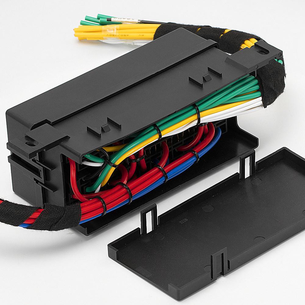 Universal 11 Way Fuse Box with 4-Pin 12V 40A Relay 5A 10A 15A 20A 25A 30A Fuses