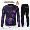2027 Winter Rvouei Cycling Clothing Men Thermal Fleece Bicycling Clothing Set Outdoor MTB Bike Bib Pants Ropa Maillot Ciclismo