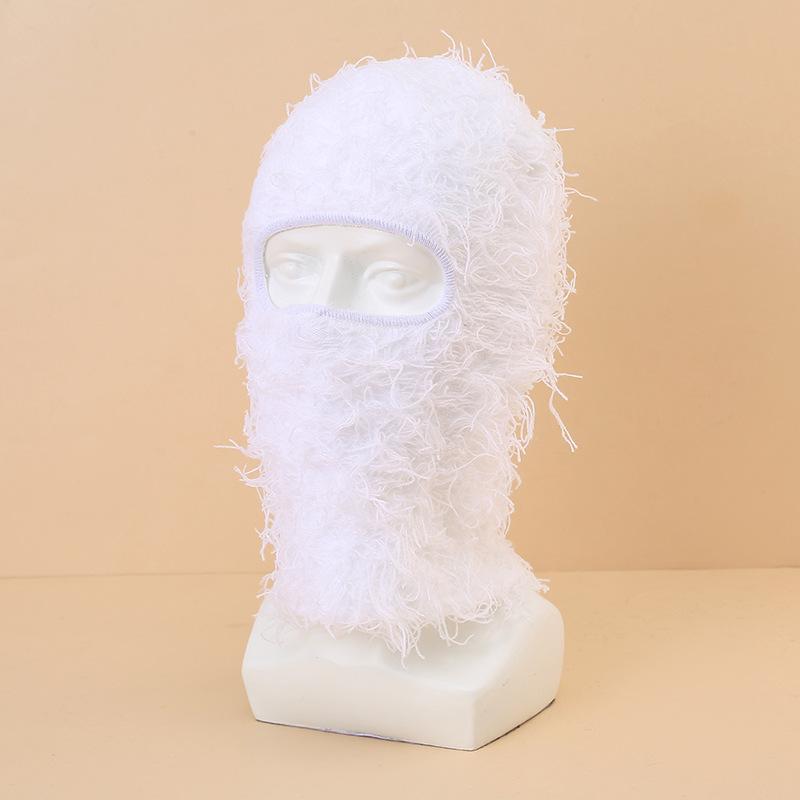 Balaclava Distressed Knitted Full Face Ski Mask for Men Women Beanies Hats Skullies Camouflage Winter Warm Bonnet Windproof Hats