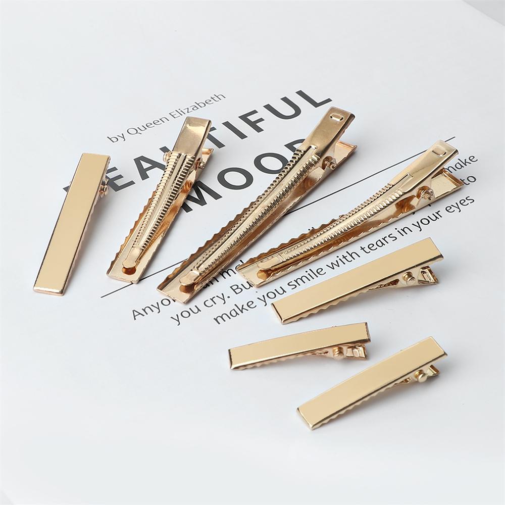 30/50pcs Pinces Alligator en Métal pour Cheveux Couleur Or Basique Pince à Cheveux pour Bijoux DIY Épingles à Cheveux pour Femmes Outils Accessoires de Coiffure