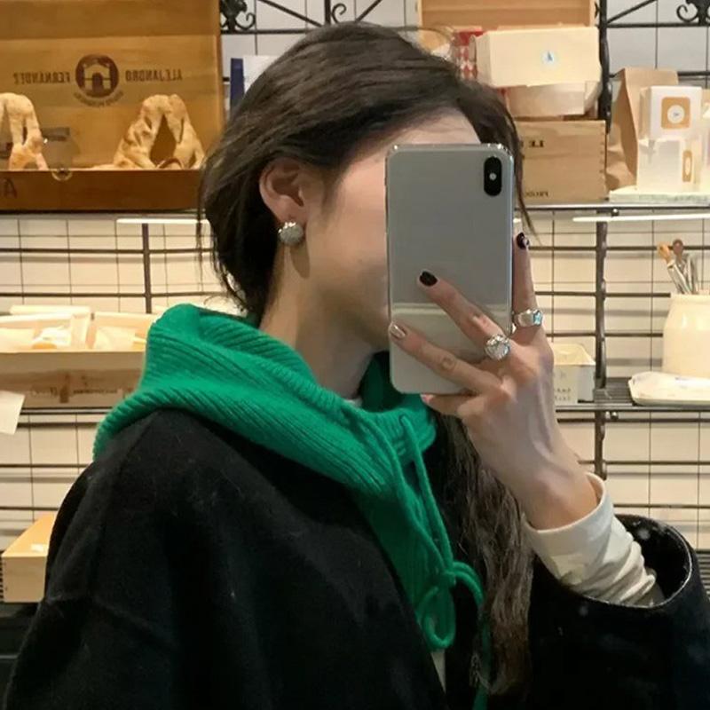 Örme Kapşonlu Şapkalar Kış Balaclava Şapkalar Kadın Kore Tarzı Açık Hava Isıtıcı Bağcıklı Şapkalar Tek Parça Boyunluk Bere Şapka