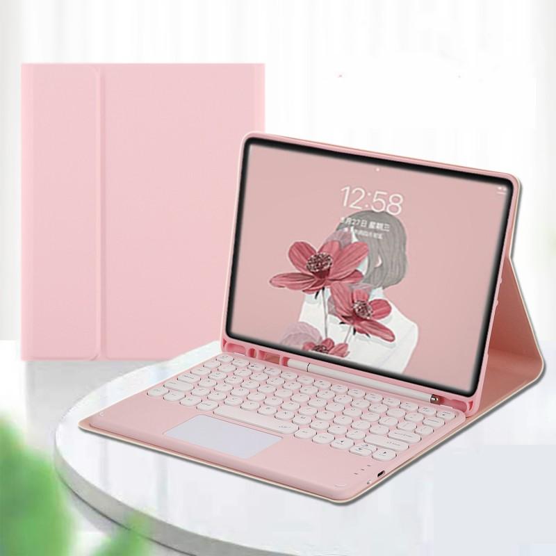 Wireless Bluetooth Keyboard Case IPad 10.2 10.9 Air 11th Gen With Auto Sleep Wake Detachable Slim Folio Cover In PU Leather