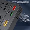Auto-Wechselrichter 200W DC 12V/24V zu AC 220V Konverter Ein/Aus-Schalter QC 3.0 USB/PD/Type-C Ladegeräte Netzteil Spannungserkennung
