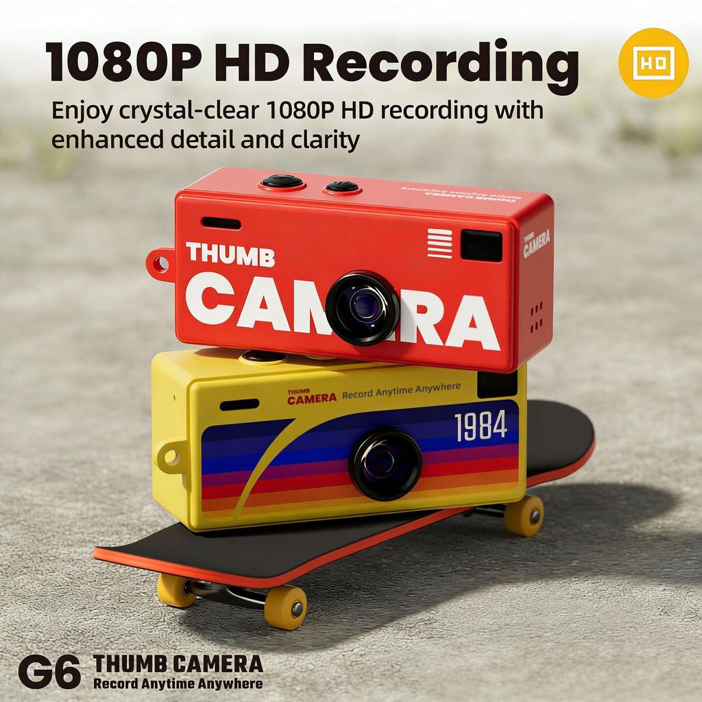 G6 Thumb Mini Digital Camera: Compact Sports and Party Camera for Kids, Ideal for Photos & Videos