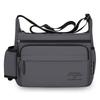 Versatile Crossbody Shoulder Bag with Side Bottle Pocket Multiple Zipper Compartments Casual Nylon Messenger Pack for Men Women Daily Travel