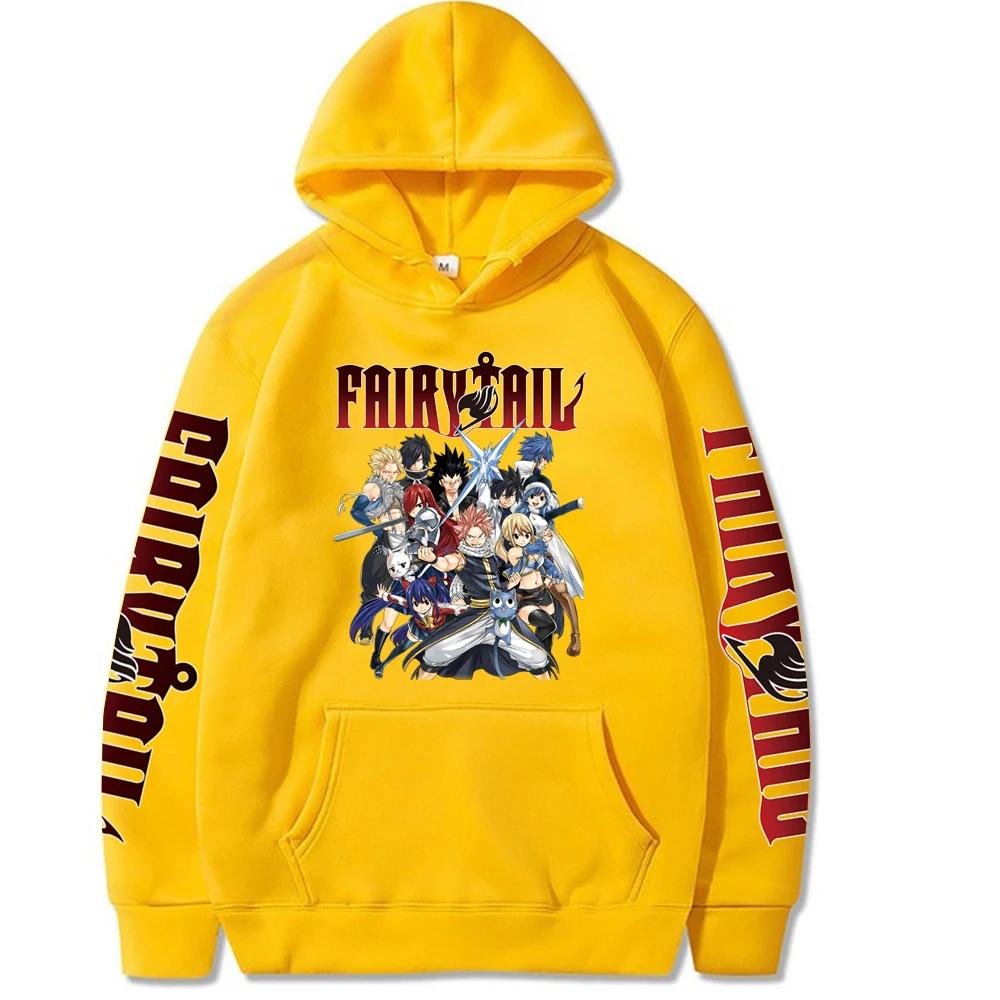 Anime Fairy Tail Clothes Autumn Fleece Manga Hoodies Casual Loose Sweatshirt Long Sleeve Streetwear Unisex Pullover