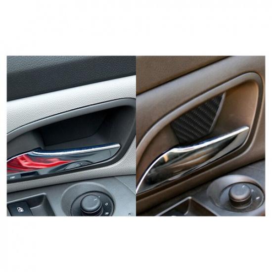 4Pcs For Chevrolet Cruze 2009-2015 Carbon Fiber Door Handle Bowl Cover Trim