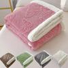JSoft Warm Coral Fleece Blanket Pink Butterfly Jacquard Winter Thermal Sofa Throw Thick Bed Blanket Nap Knee Small Quilts