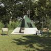 Tipi Tent with Roof and Storage Green 383 x 338 x 217 cm Taffeta