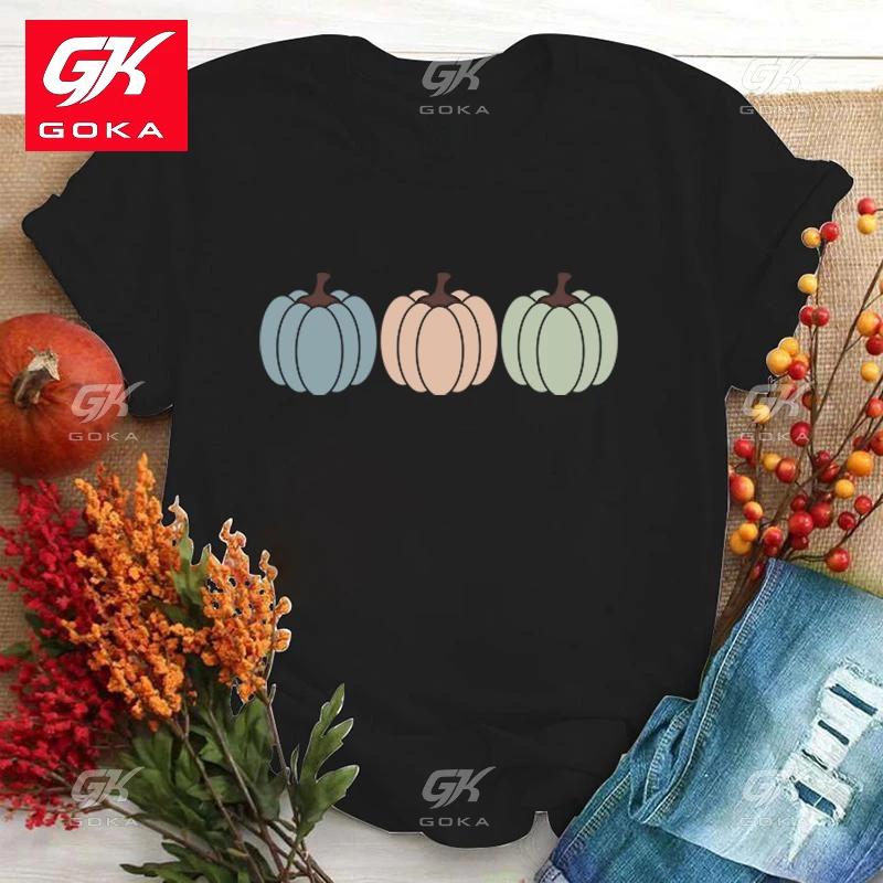 

New Cute Funny Pumpkin Cotton T Shirt Unisex Short Sleeve O Neck Casual Clothing Letter Printing T Shirts Cool Hip Hop Tops Tees 3XL