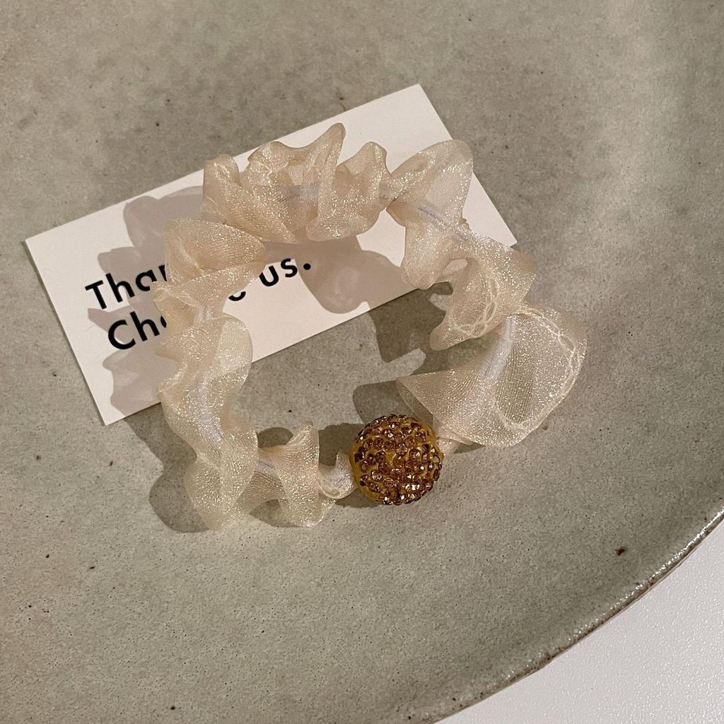 Elegante Goma para el Pelo Floral con Pedrería - Diadema de Cuero Premium para Mujer