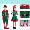 Delightful Christmas Elf Cosplay Costume Couple Outfit For Fancy Dress Xmas Party Role Play