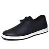 Fashion Trendy New Minimalist Beige Men's Leather Casual Shoes Soft Soles Comfortable Loafers for Office Men's Business Work Shoes