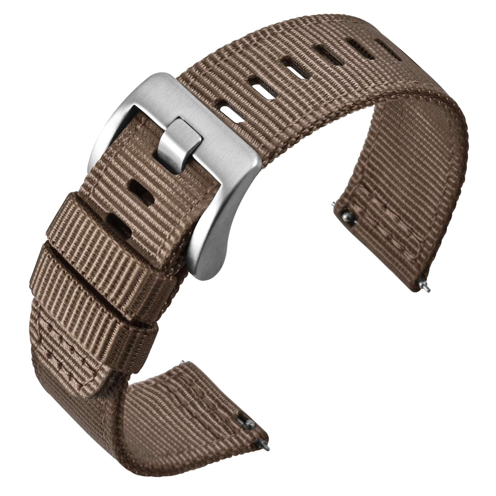 

[ANNEFIT] Nylon Watch Band, Military Watch Replacement Band, Fabric 2 Line Nylon Strap, Quick Release, 18 mm, Nylon 18 mm