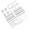 4 Sets 8in Boat Trailer Bunk Brackets Galvanized Rotary Top Bracket Kit for 3x3in Crossmember