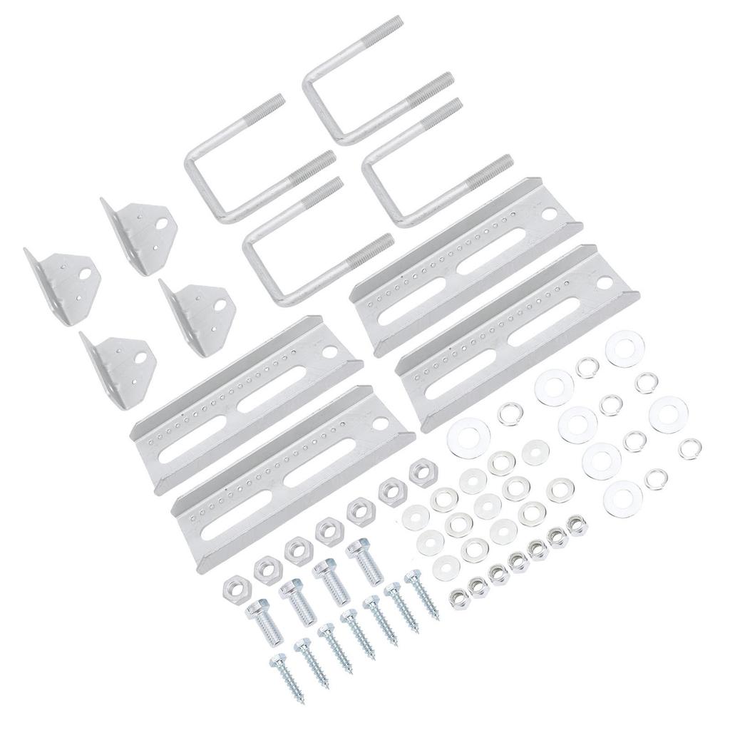 4 Sets 8in Boat Trailer Bunk Brackets Galvanized Rotary Top Bracket Kit for 3x3in Crossmember