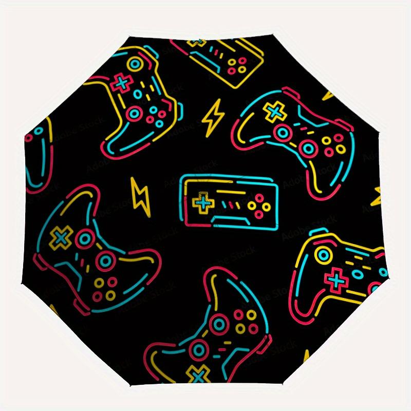 

1pc Gaming Controllers Automatic Folding Umbrella - Lightweight, Retractable Design with 8-Rib Durability, Perfect for Outdoor Adventures, F