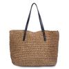 Women Handmade Weave Handbag Large Capacity Beach Shoulder Summer Straw Bag