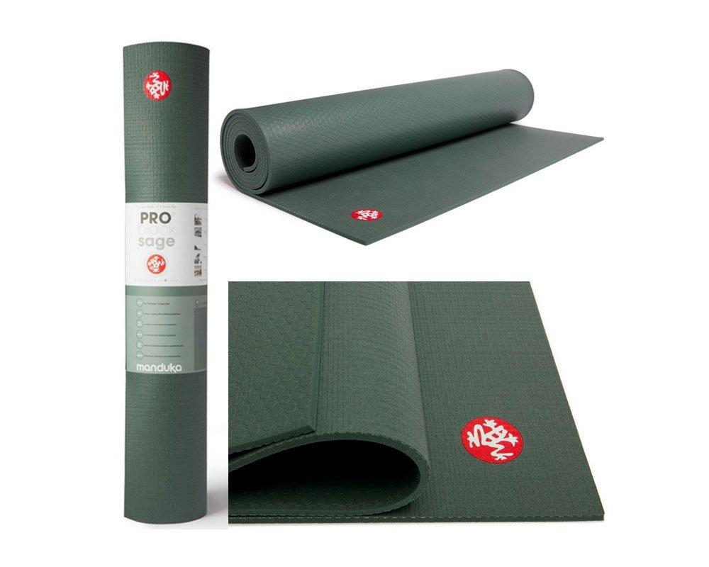 Manduka Pro Yoga Mat 6mm PRO Yoga Mat Japanese Authentic Black Sage