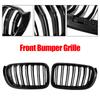 Gloss Black Front Bumper Kidney Grille Grill Fit BMW X3 X4 F25 F26 2014-2017