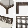 Garden Dining Set 5 pcs Brown Poly Rattan
