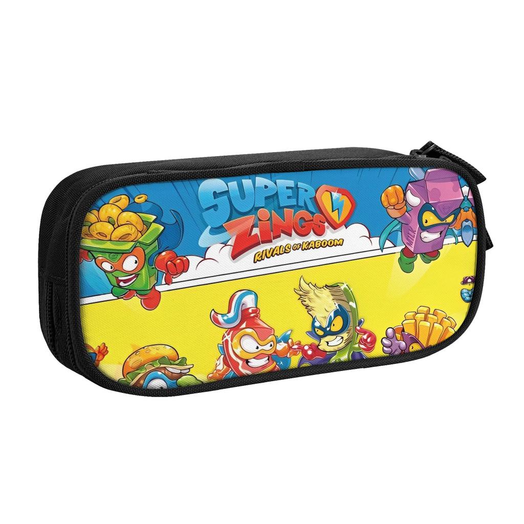 Super Zings Heroes Pencil Case Lovely Bag Girl Boy Big Capacity Students School Cosmetic Pencilcases