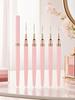 5Pcs Pink Nail Art Brushes Superfine Brush French Manicure Stripe Nail Art Painting Brush Set, UV Gel Nail Liner Brushes Kit And Drawing Liner Brush