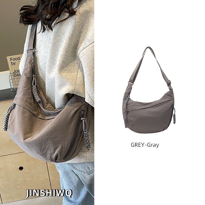 Japan Import Muj Crossbody Bag Dumpling Bag Women's Versatile Single-Shoulder Bag Large Capacity Sports Lightweight Small Bag