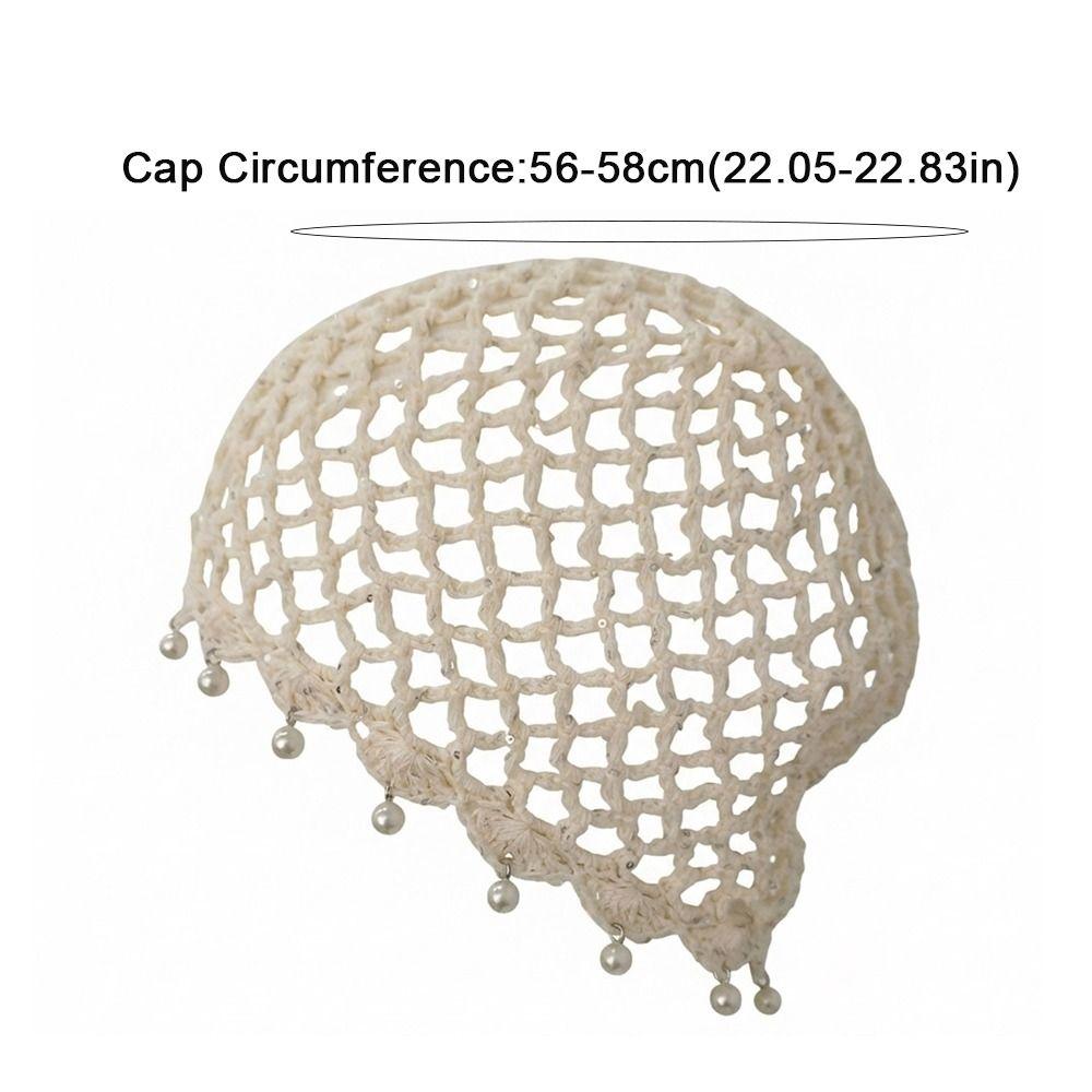 Crochet Woven Pullover Hats Hollowed Out Beret Cap Casual Knitted Hat Travel