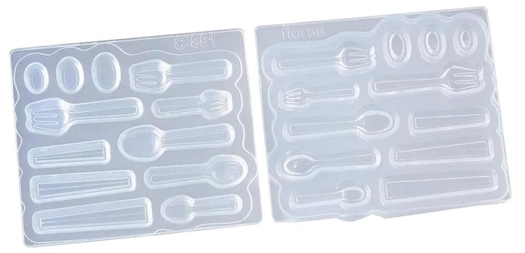 Kameshima Shoten Soft Mold Dining Table Accessories Set Chopstick Hobby Tool 4-piece (Fork, Spoon, Chopsticks, Rest) Double-sided C-881