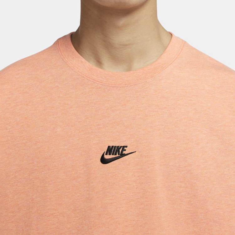 Nike SS22 Logo Print Solid Color Crew Neck Short Sleeve T-Shirt Men Tops Brown DN5241-824