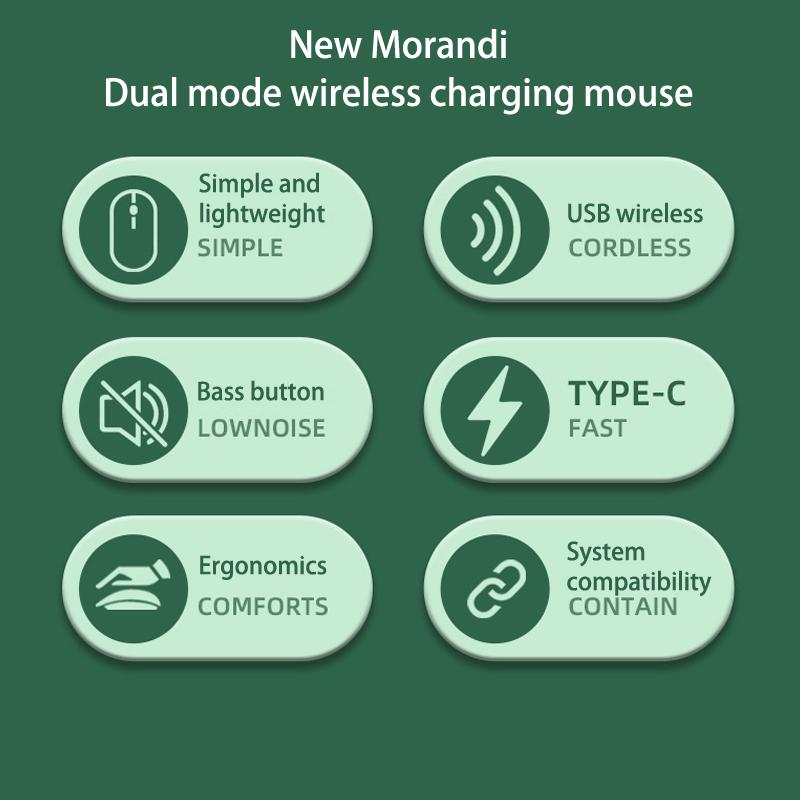 Wireless Gaming 2.4Ghz Bluetooth Mouse Dual Mode Rechargeable Type-C Mouse Silent Ergonomic Mice For Pc Laptop E-Sports Gamer