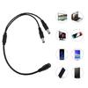 Durability 1Female to 2Male 5.5mmx2.1mm DC Power Supply Cable 36cm Length