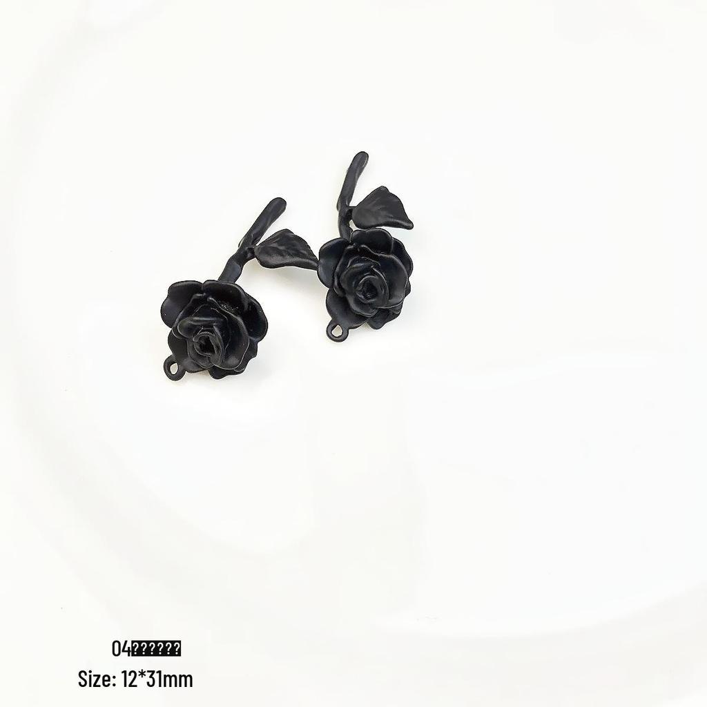 Y2K Heart & Butterfly Alloy Pendant Charm Necklace with Flowers & Rabbit - DIY Beading Accessory