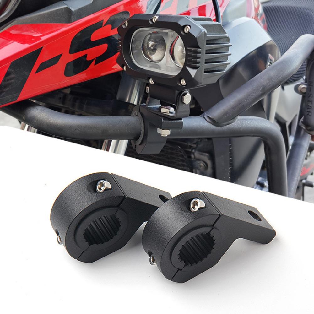 2pcs Motorbike Head Light Lamp Holder Support Adjustable 19mm-26mm Motorcycle Headlight Spotlight Mount Bracket Accessories