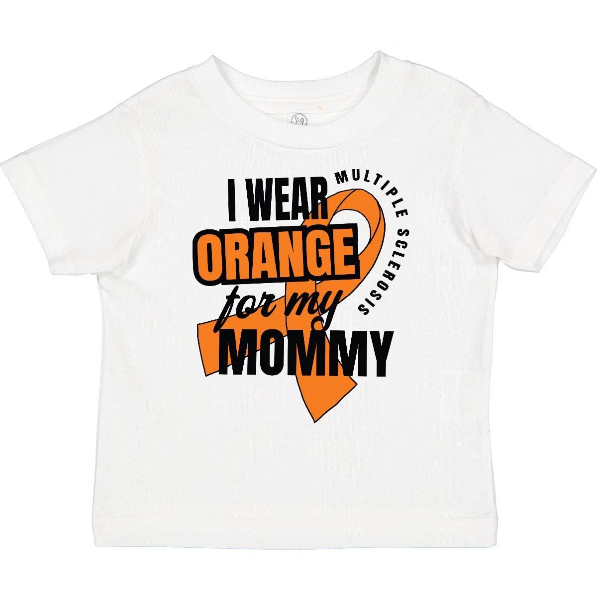 Inktastic I Wear Orange For My Mommy Multiple Sclerosis Toddler T-Shirt Mom Ms 140