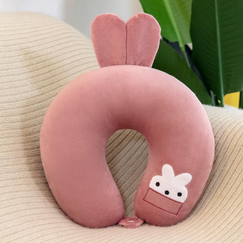 Travel Pillow Crystal Fleece Comfort Neck Pillow Office Nap