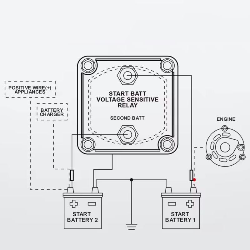 Waterproof Car Relays Voltage Setting 12V 140A Double Battery Isolator Digital Voltage Sensitive Relays LCD Display