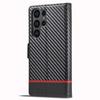 LC.IMEEKE For Samsung Galaxy S24 Ultra Case Carbon Fiber Texture Anti-drop Phone Guard Cover