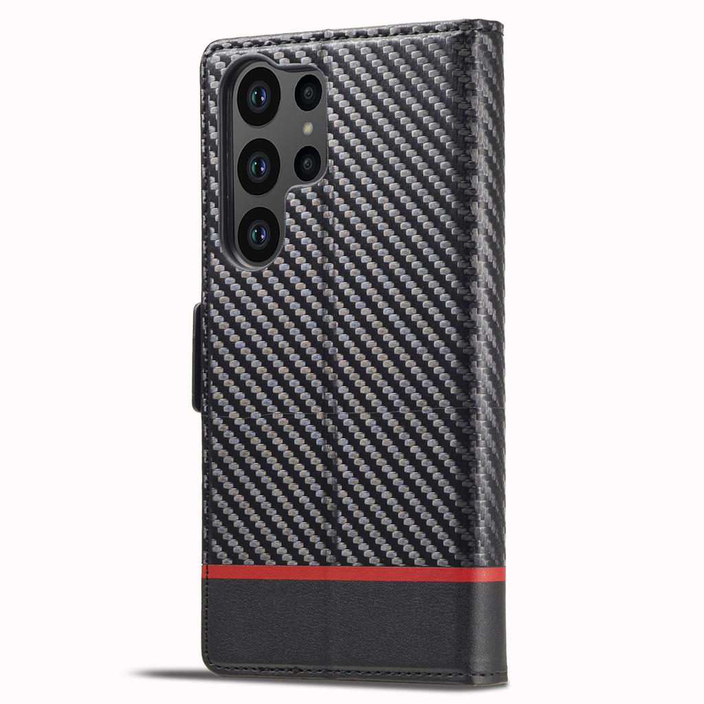 LC.IMEEKE For Samsung Galaxy S24 Ultra Case Carbon Fiber Texture Anti-drop Phone Guard Cover