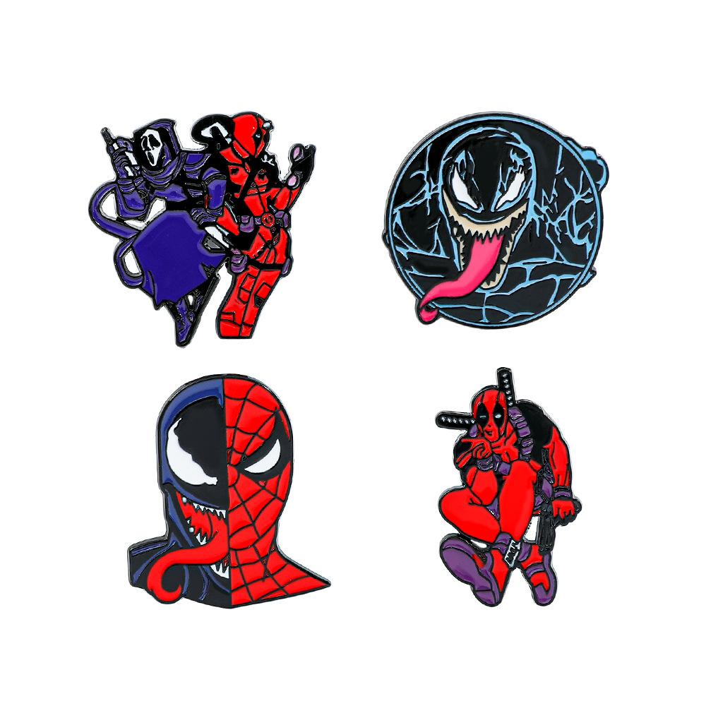 Cartoon adorable Square Trousers Enamel Lapel Pins Cartoon Character Collectible Badges Adorable Children's Present Jewelry designed for Backpacks